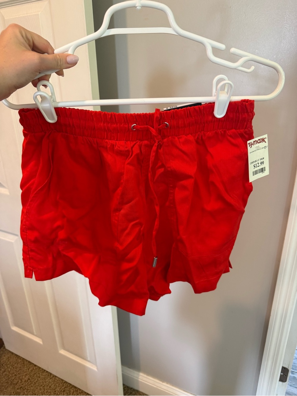 Red Express High Waist Shorts size S